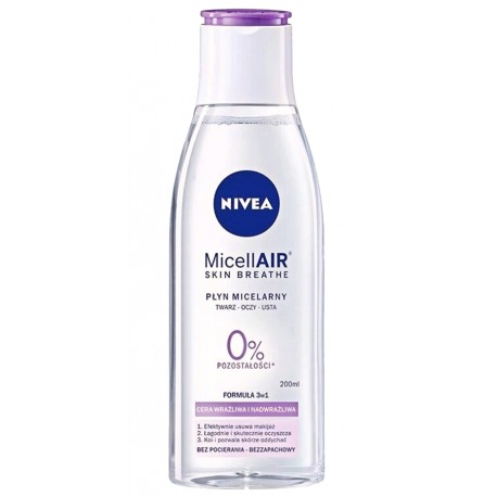 Nivea MicellAir płyn micelarny cera wrażliwa 200ml Nivea MicellAir płyn micelarny cera wrażliwa 200ml