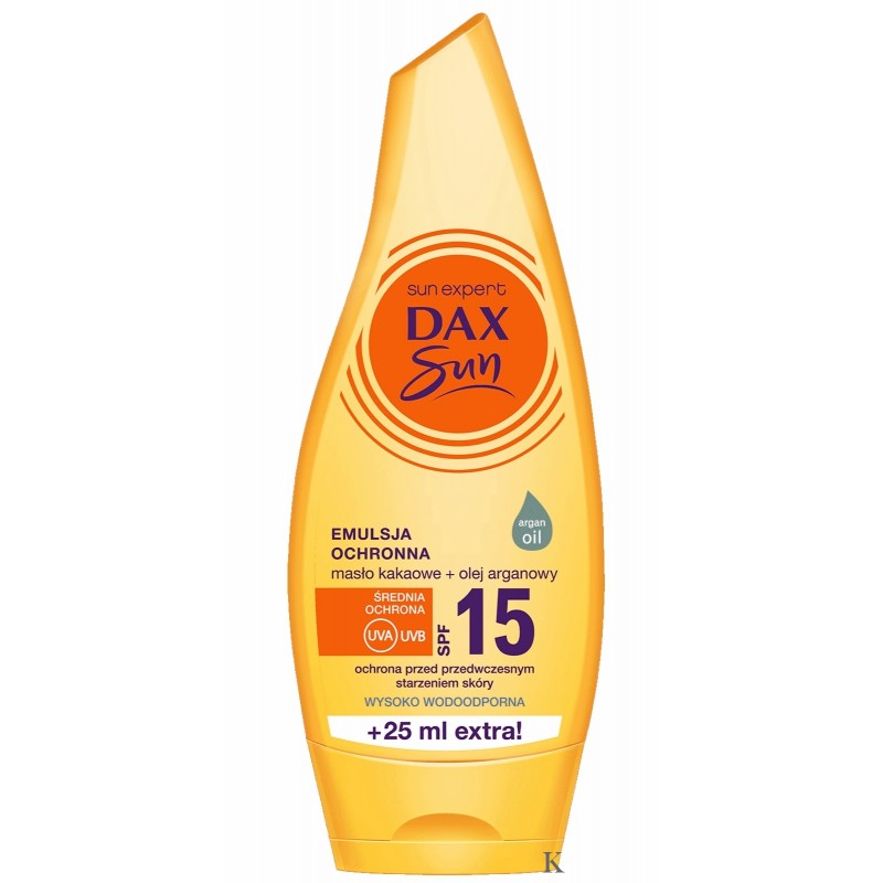 DAX SUN Emulsja SPF 15 z masłem kakaowym i olejem arganowym