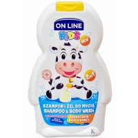 Kids Szampon i Żel  On Line Mleko i miód dla dzieci