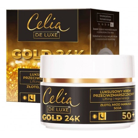 CELIA GOLD 24K - KREM PRZECIWZMARSZCZKOWY 50+