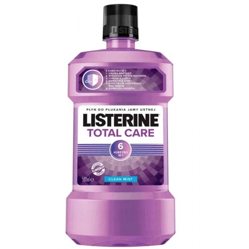 LISTERINE Total Care Clean Mint płyn do płuknia ust 50